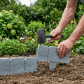 Faux Stone Look Edging Panels for Gardens, Easy Install and Flexible Border Design