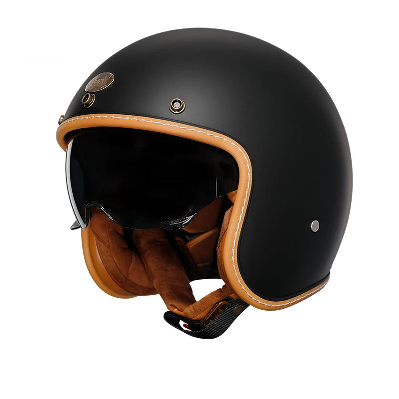 Featherlite Series Retro Open Face Helmet With Lightweight Comfort For Safe Riding