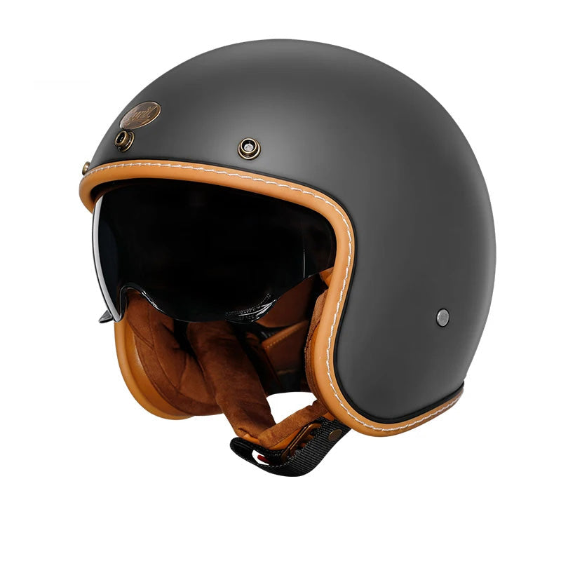 Featherlite Series Retro Open Face Helmet With Lightweight Comfort For Safe Riding