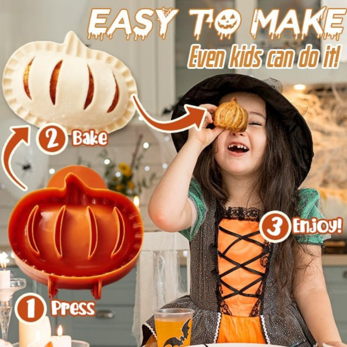 Festive Pie Maker Spooky Halloween Pie Shapes for Treats