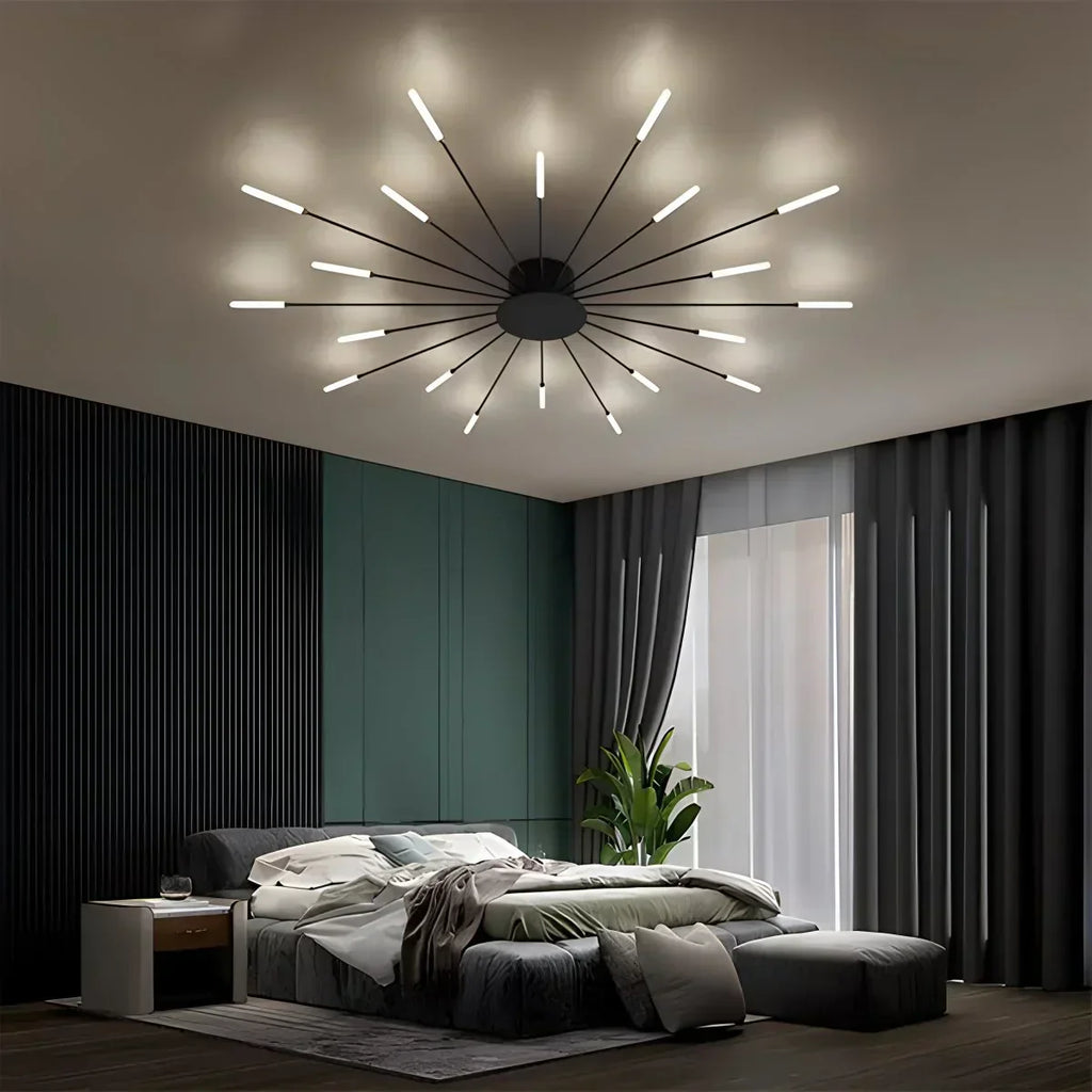 Fireworks-Inspired Starburst Ceiling Fixture For Modern Homes