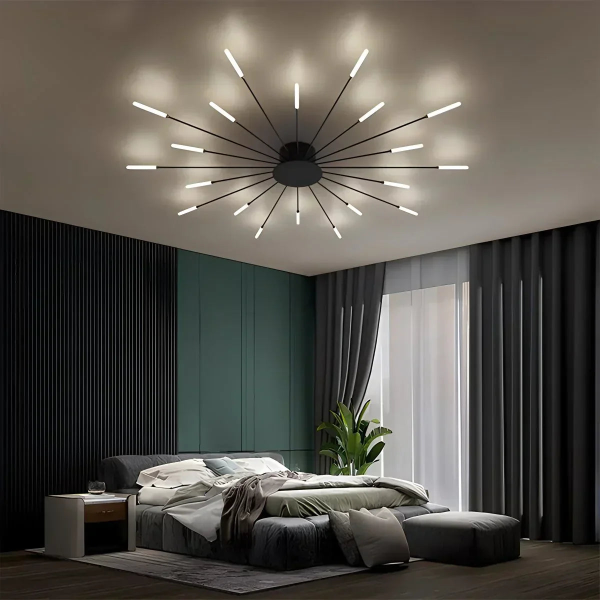 Fireworks-Inspired Starburst Ceiling Fixture For Modern Homes