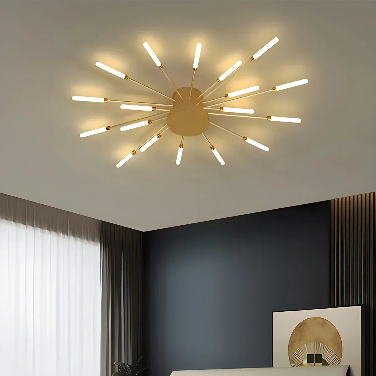Fireworks-Inspired Starburst Ceiling Fixture For Modern Homes