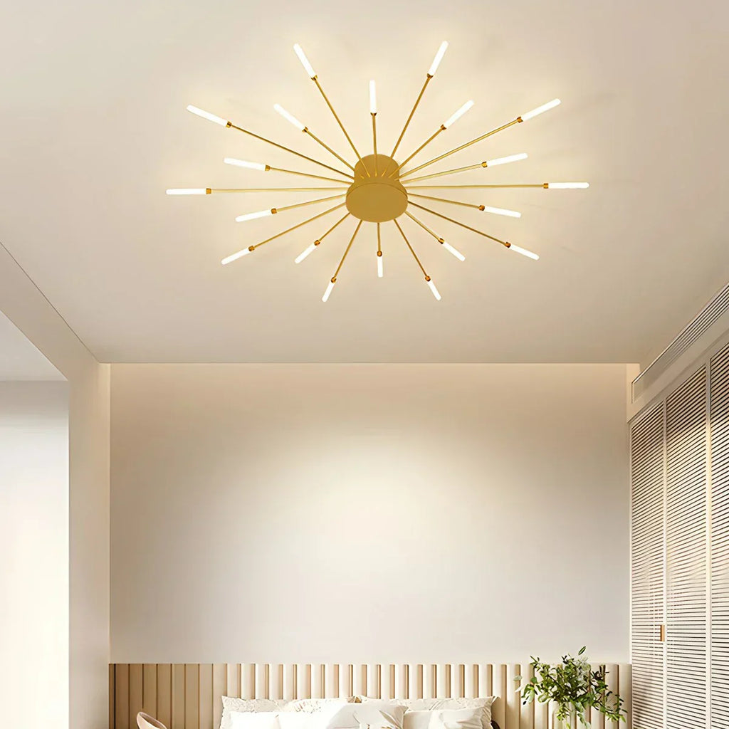 Fireworks-Inspired Starburst Ceiling Fixture For Modern Homes