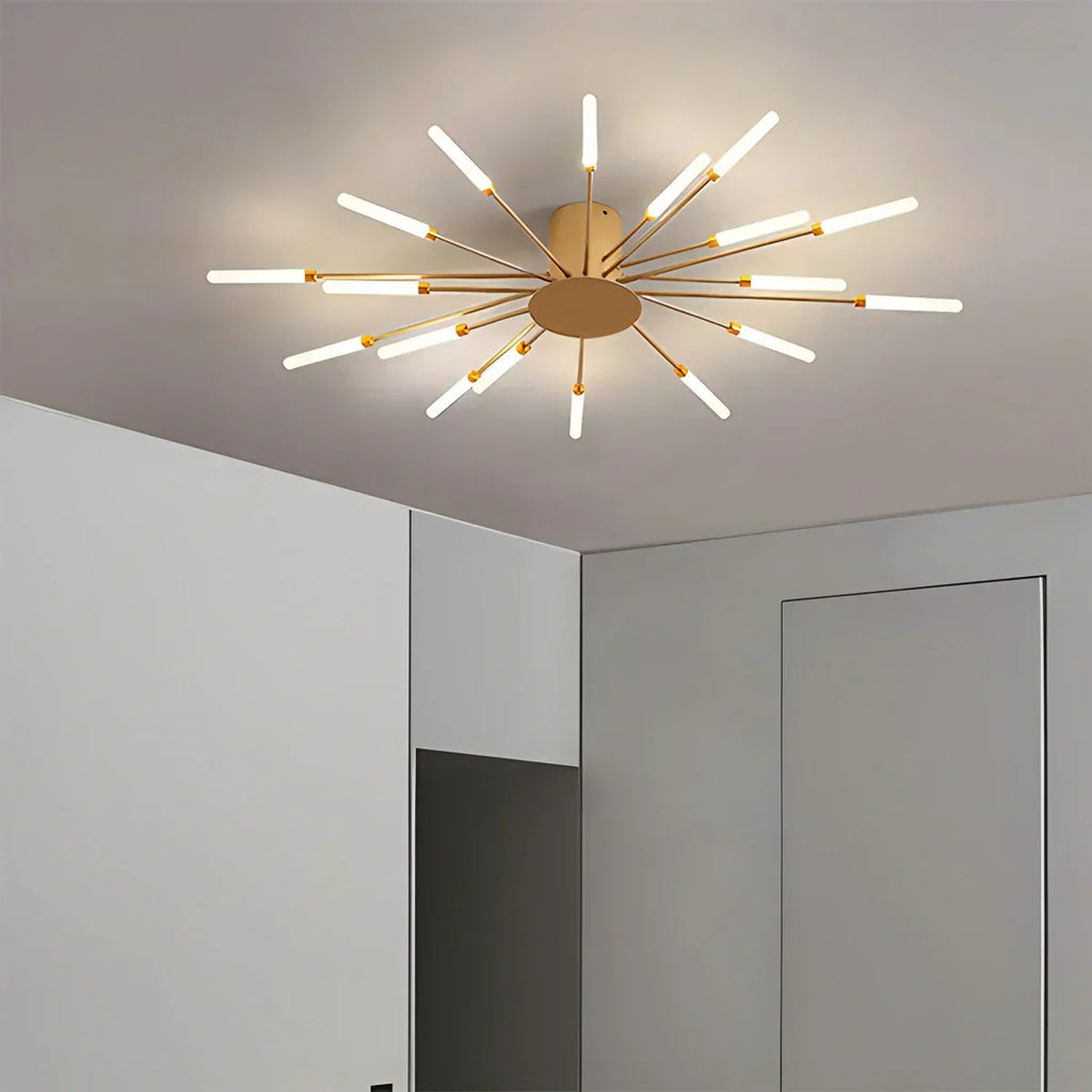 Fireworks-Inspired Starburst Ceiling Fixture For Modern Homes