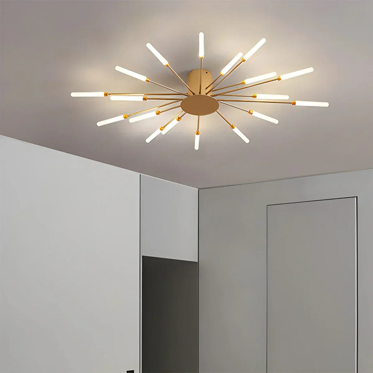 Fireworks-Inspired Starburst Ceiling Fixture For Modern Homes