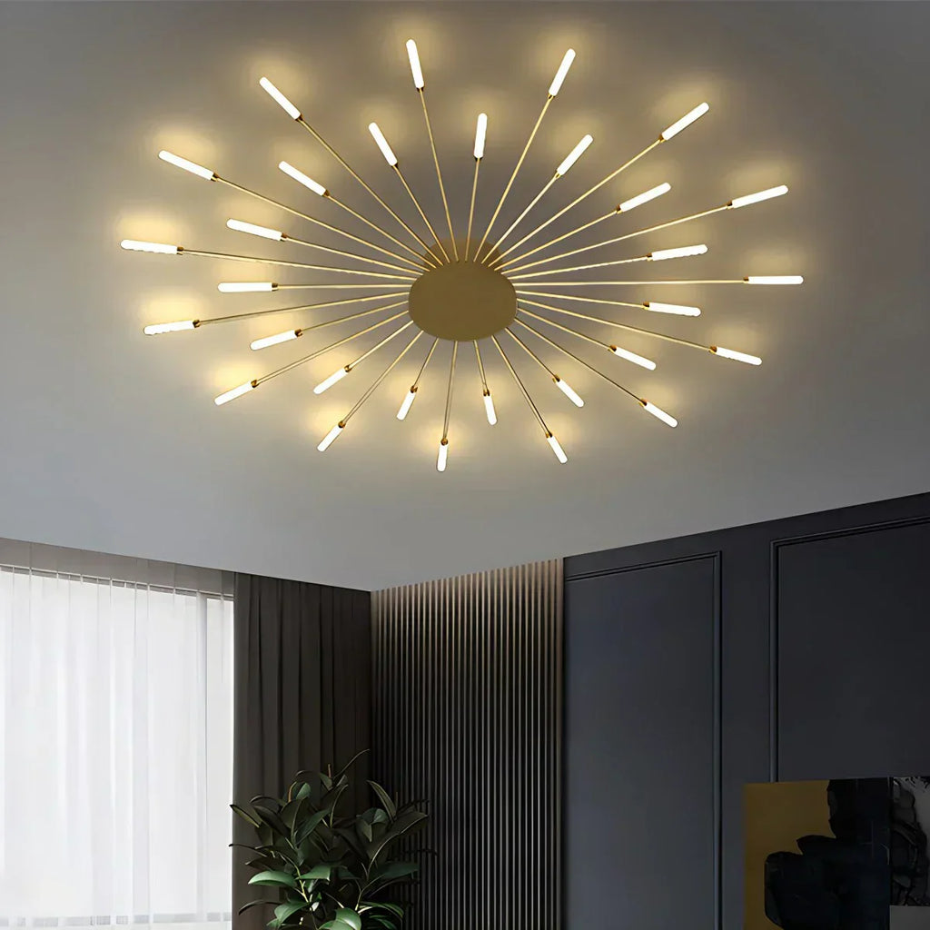 Fireworks-Inspired Starburst Ceiling Fixture For Modern Homes