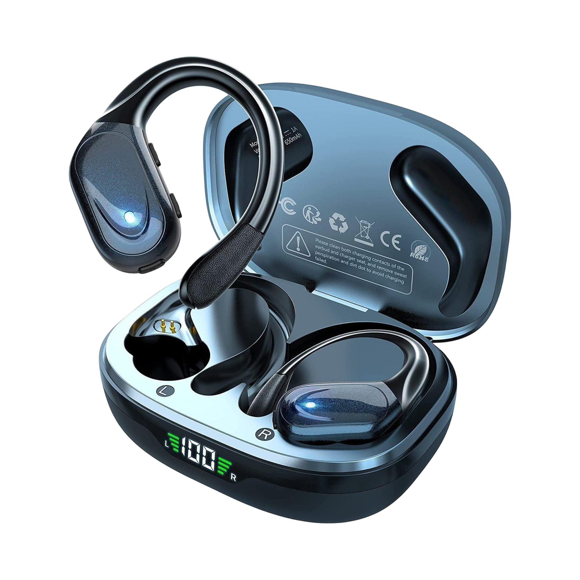 FitSyncbud Waterproof Earbuds With Secure-Fit And 80-Hour Battery