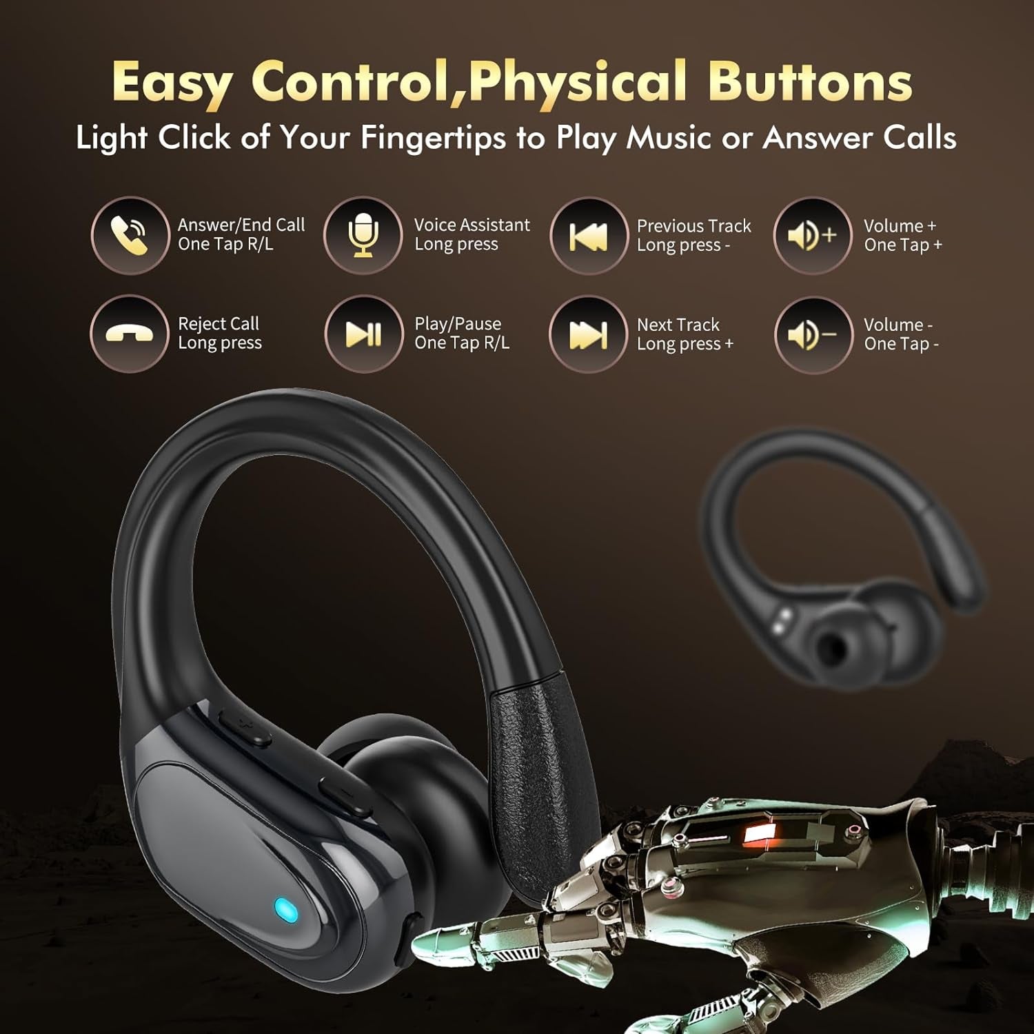FitSyncbud Waterproof Earbuds With Secure-Fit And 80-Hour Battery