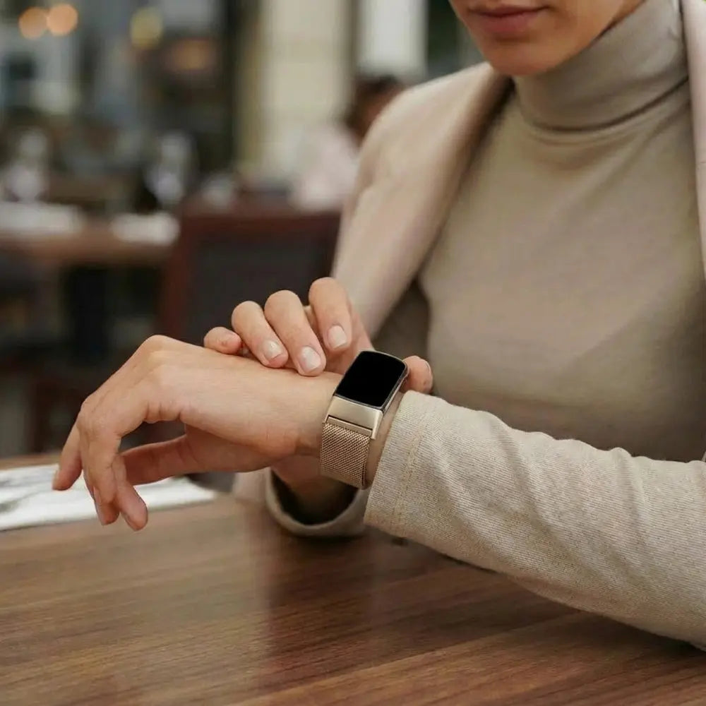Starlight Milanese Strap For Fitbit Charge 6 Accessory