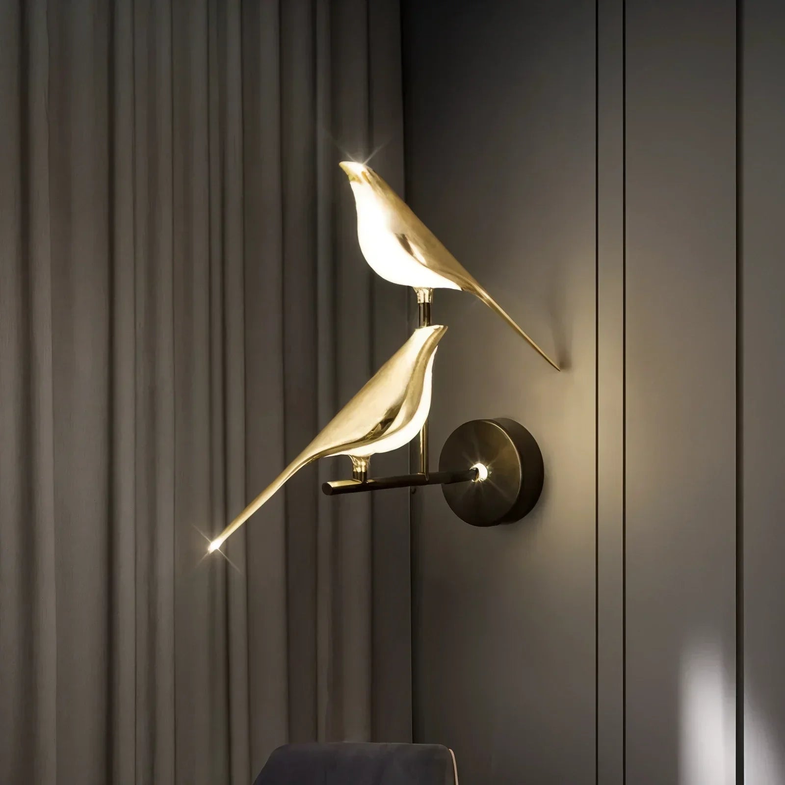 Fjordlix Brass Wall Light For Bedroom And Indoor Use At Home