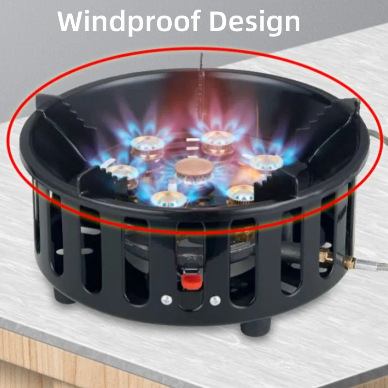 FlammaTrek Foldable Outdoor Gas Cooker With Stainless Steel Build