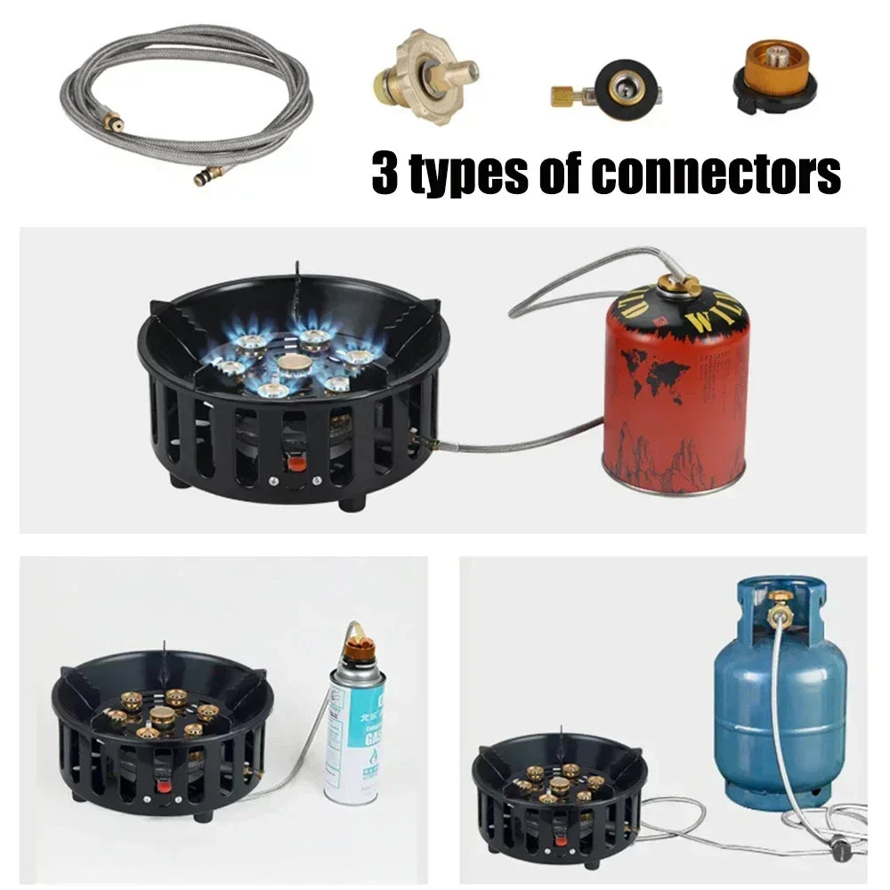 FlammaTrek Foldable Outdoor Gas Cooker With Stainless Steel Build