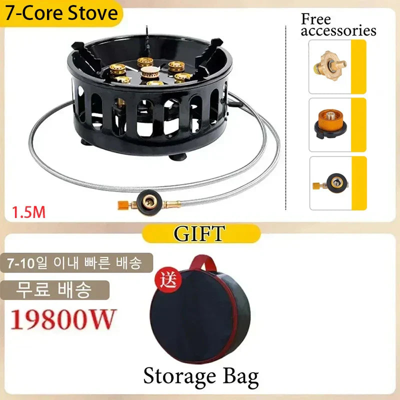 FlammaTrek Foldable Outdoor Gas Cooker With Stainless Steel Build