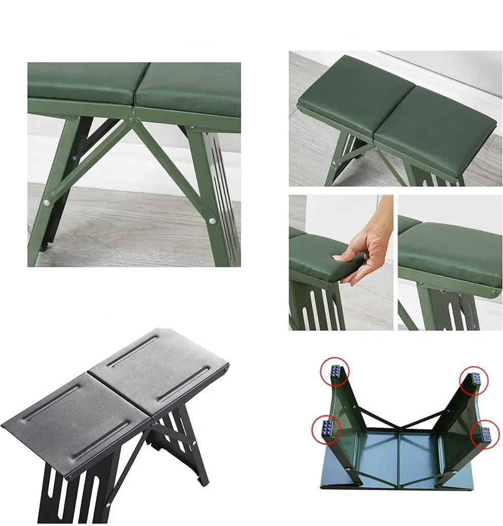 FlexSeat Compact Foldable Chair With Back Support That Adjusts For Outdoor Use