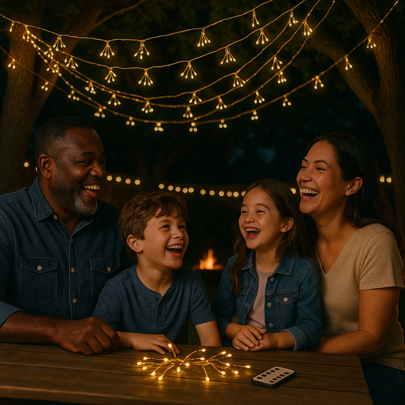 FlexiGlow Remote Control Outdoor Lights With Flexible Design