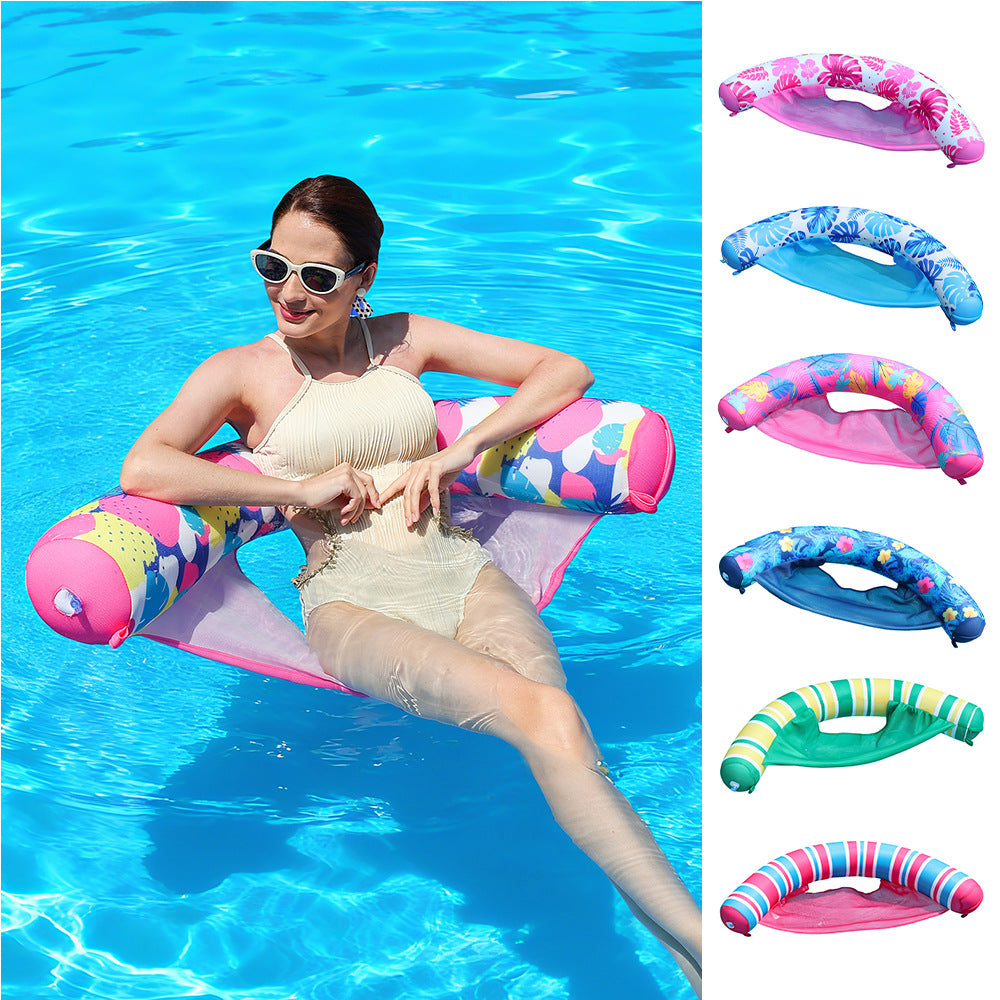 Floating Lounge Pool Lounger With Mesh Support For Cooling Comfort