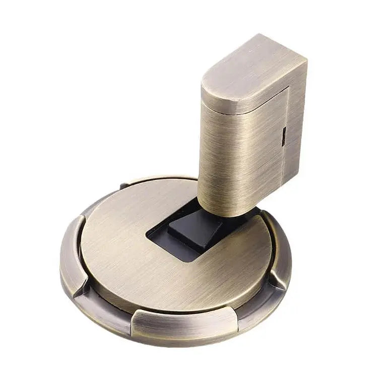 Door Stopper With Press Lock In Durable Zinc Alloy For Secure Door Control