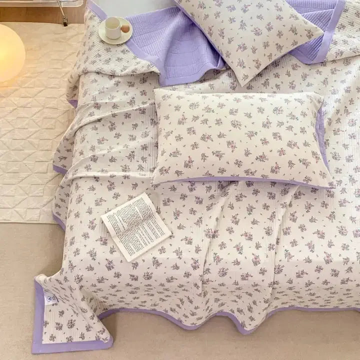 Floral Bedding Set With Soft Microfiber Duvet Covers And Hidden Zipper Year-Round Comfort