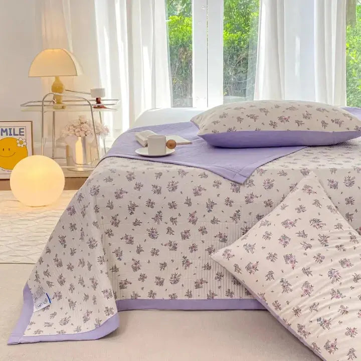 Floral Bedding Set With Soft Microfiber Duvet Covers And Hidden Zipper Year-Round Comfort