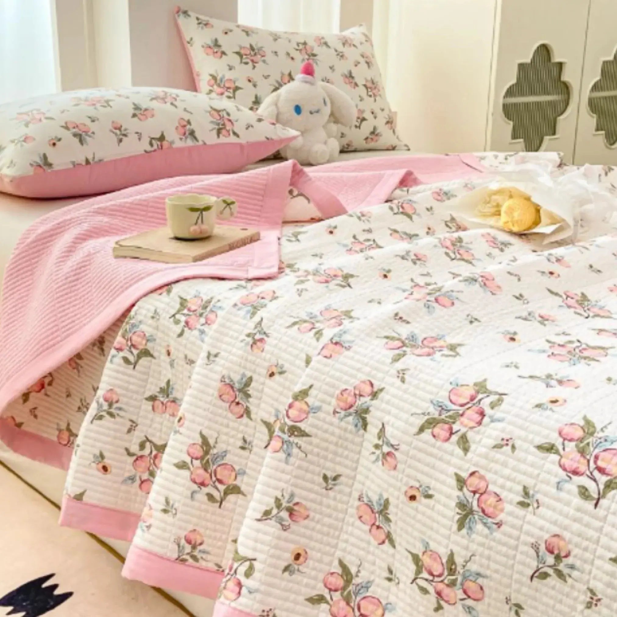 Floral Bedding Set With Soft Microfiber Duvet Covers And Hidden Zipper Year-Round Comfort