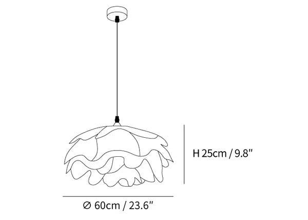 White Beautiful Blossom Pendant Light For Warm Home Ambience