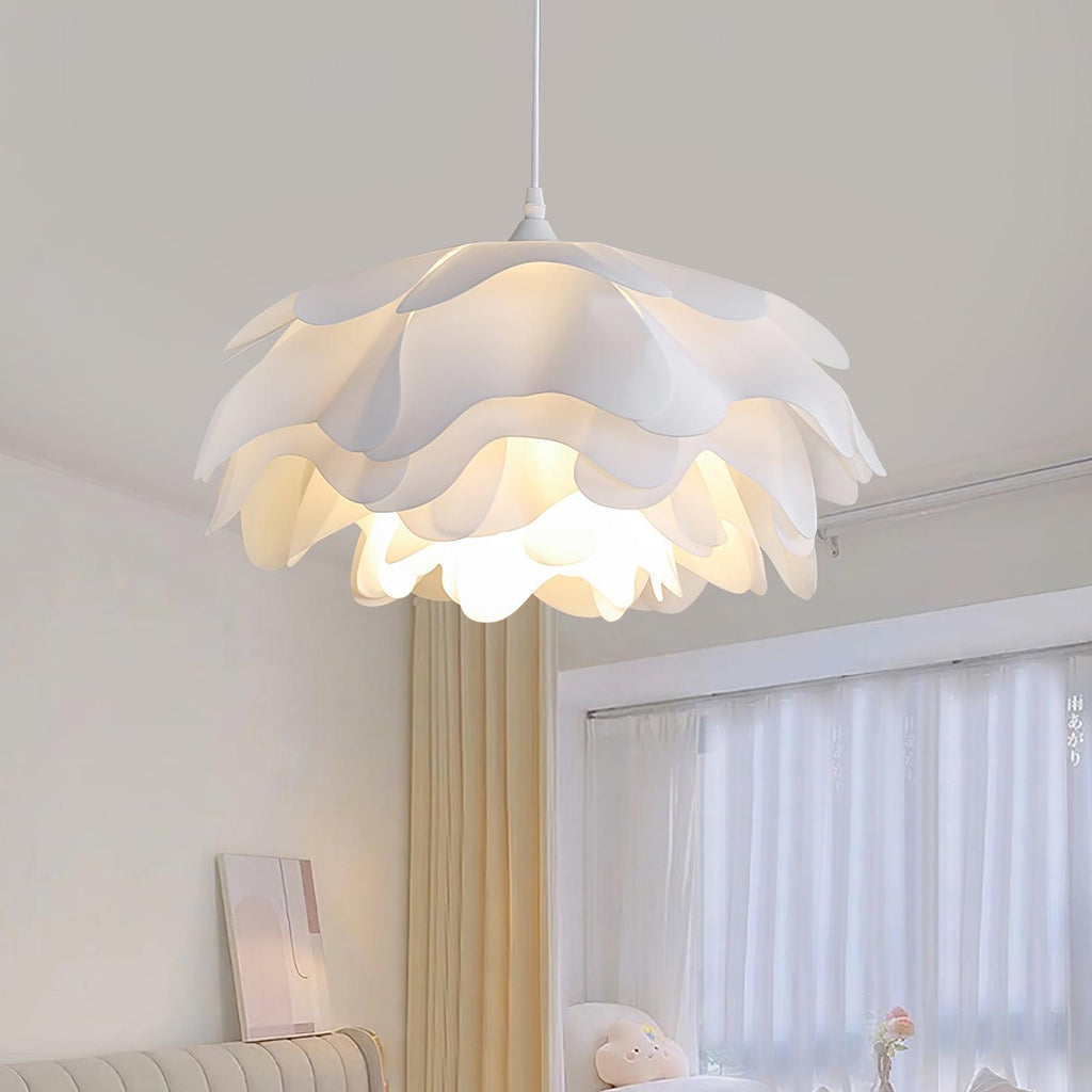 White Beautiful Blossom Pendant Light For Warm Home Ambience