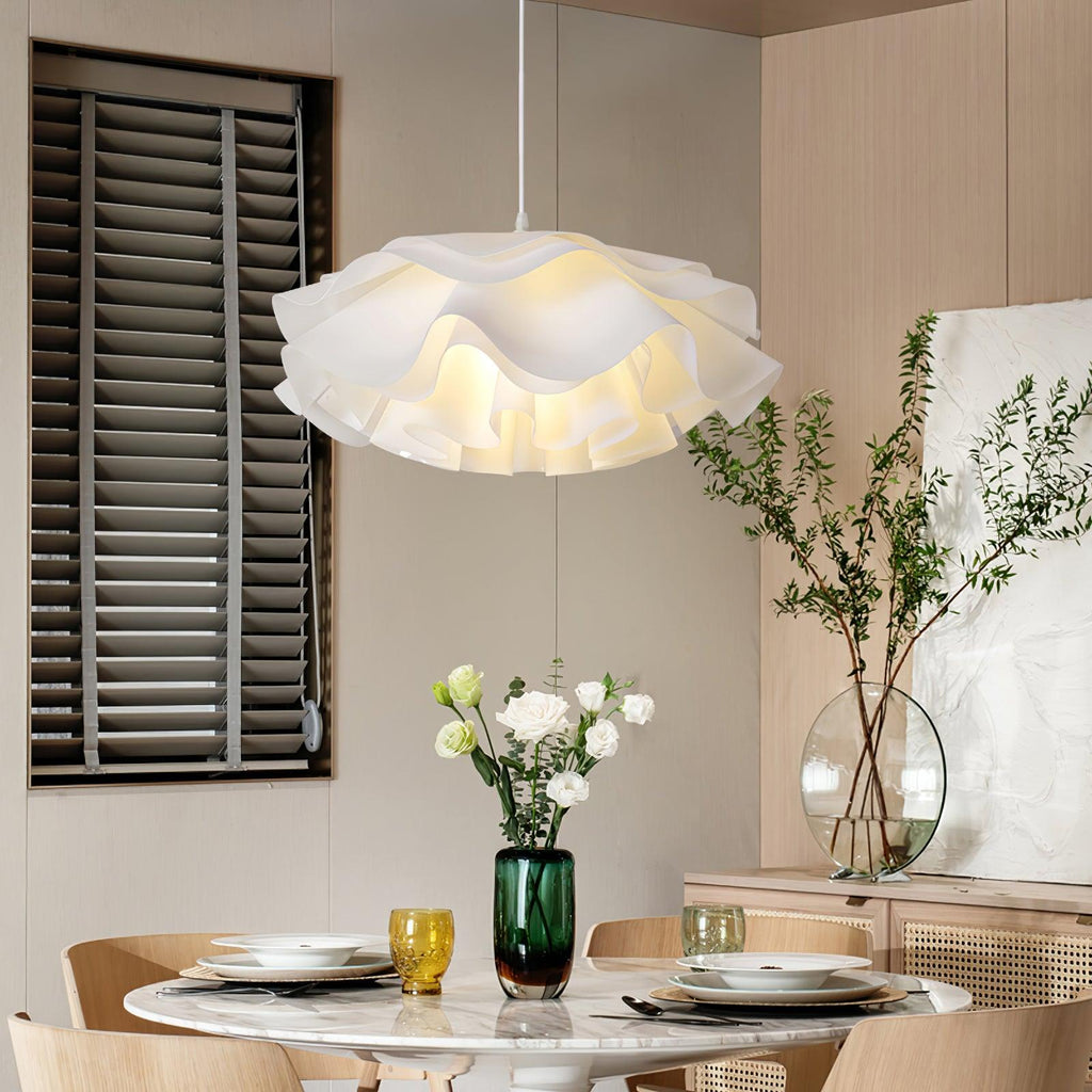 White Beautiful Blossom Pendant Light For Warm Home Ambience