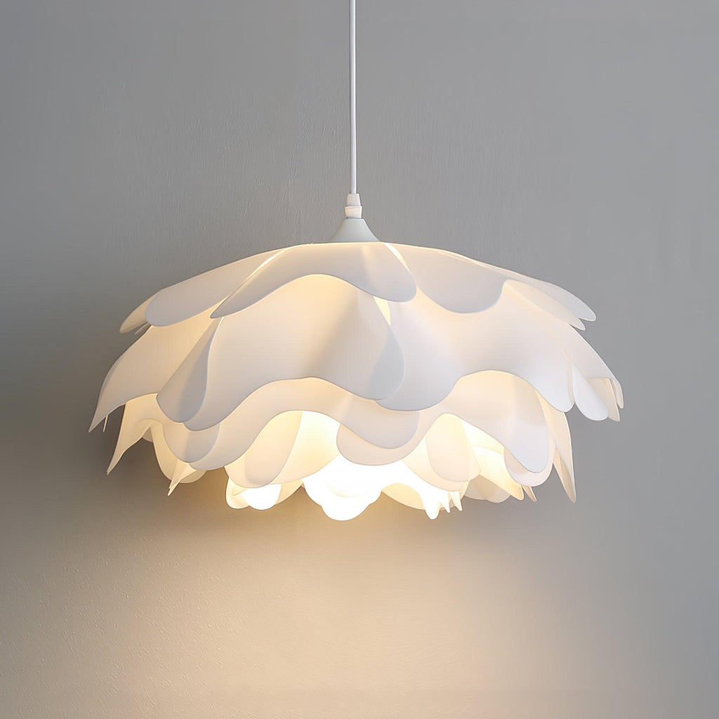 White Beautiful Blossom Pendant Light For Warm Home Ambience
