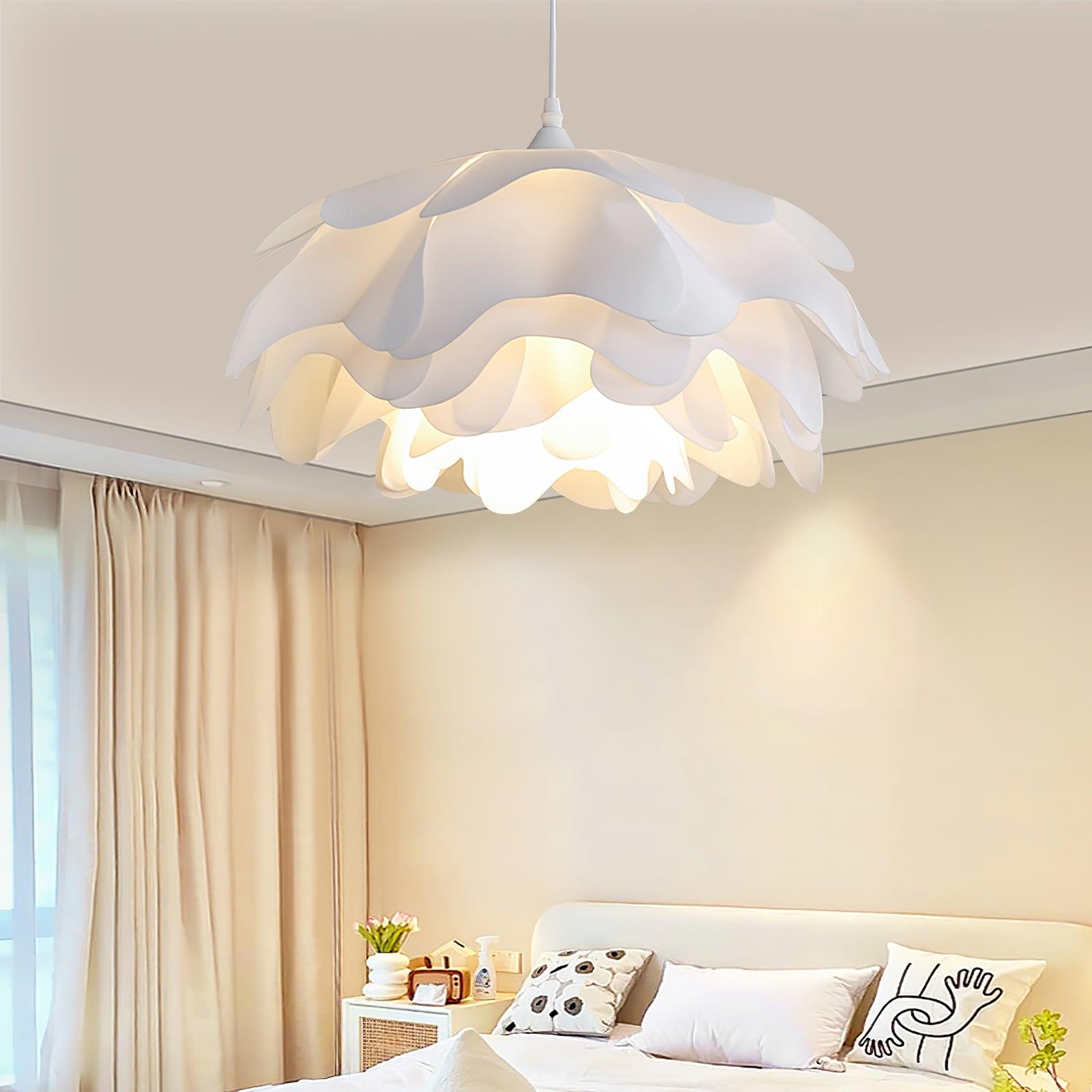 White Beautiful Blossom Pendant Light For Warm Home Ambience