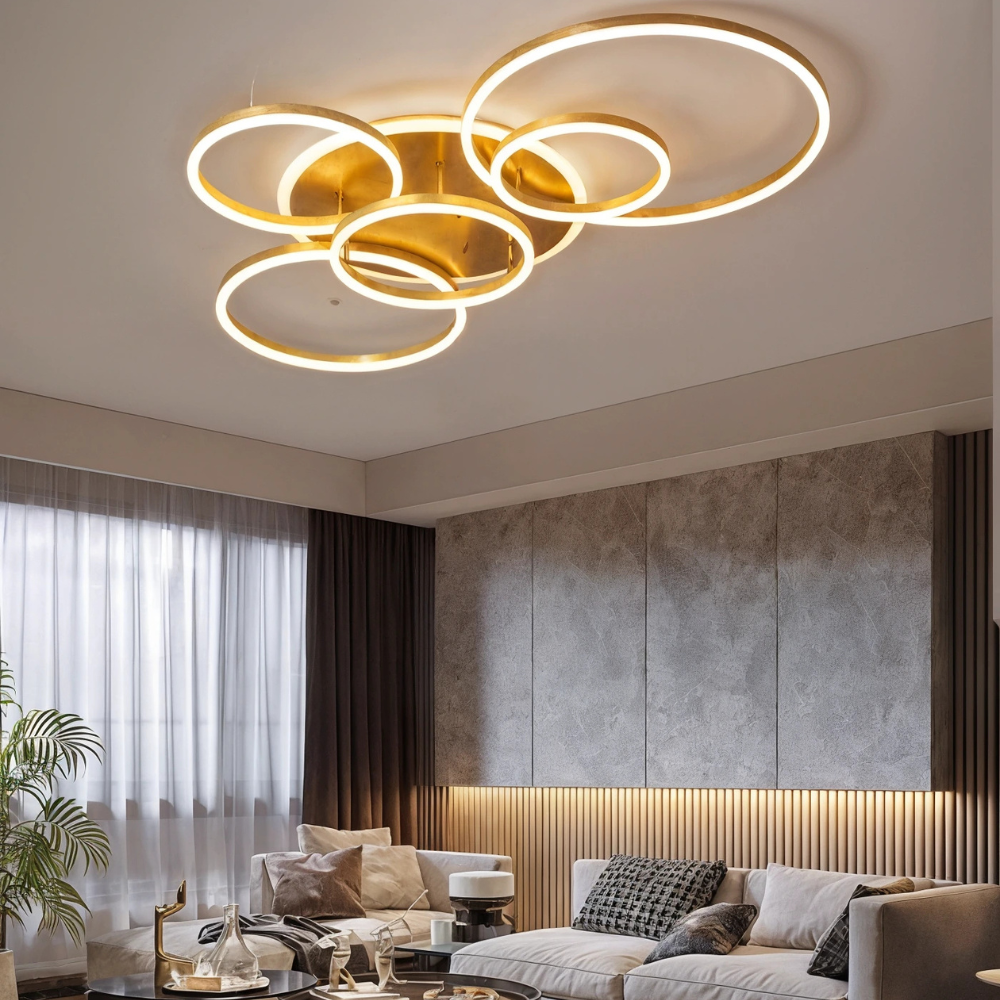 Frelis Ring Chandelier With Adjustable Rings For Elegant Home Lighting