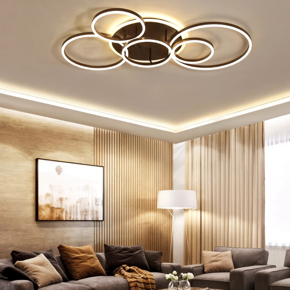 Frelis Ring Chandelier With Adjustable Rings For Elegant Home Lighting