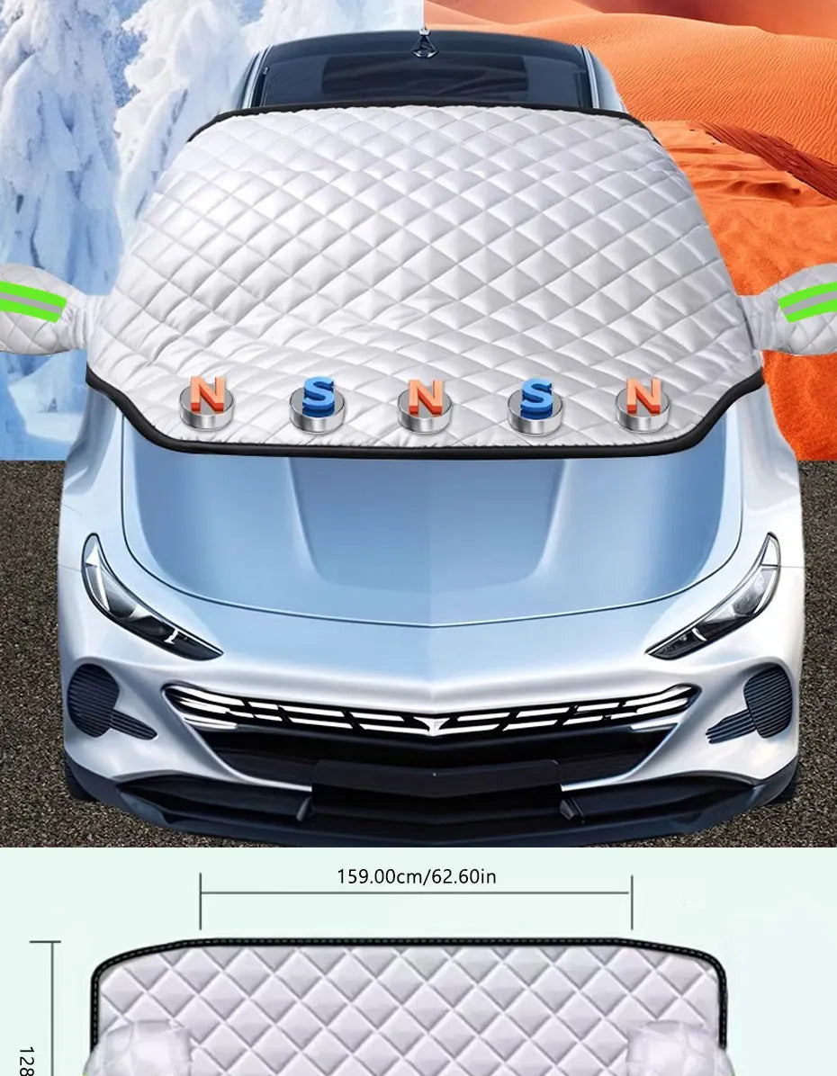 FrostGuard Pro All-Season Windshield Cover With Magnetic Fastening, 5-Layer Shield
