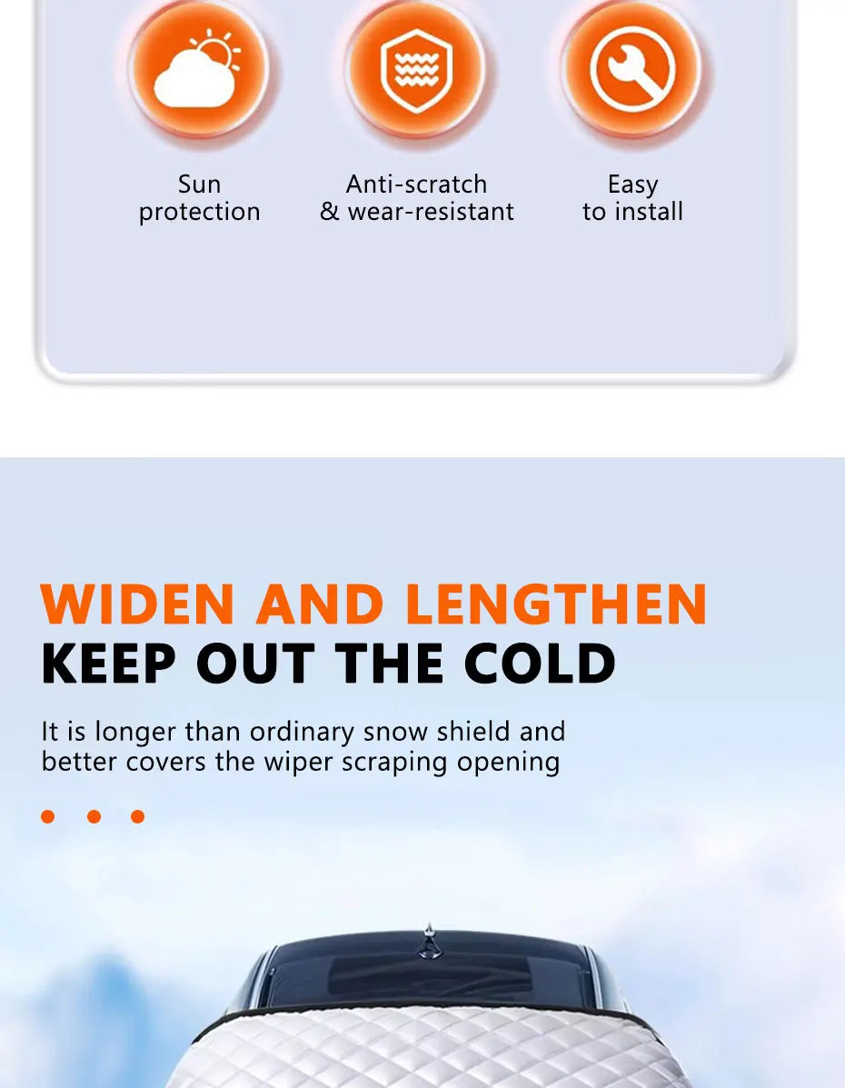 FrostGuard Pro All-Season Windshield Cover With Magnetic Fastening, 5-Layer Shield