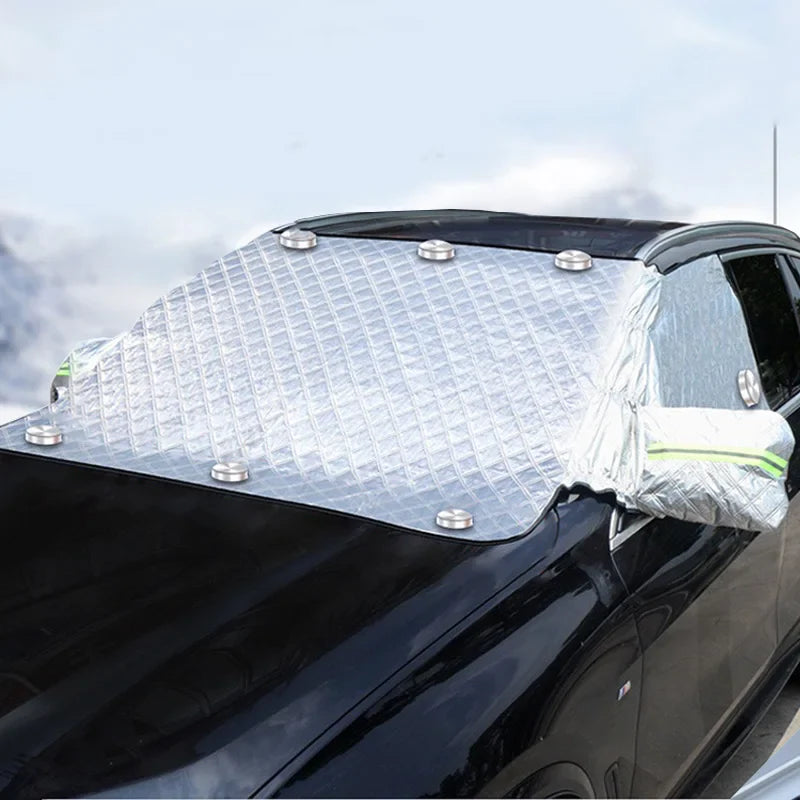 FrostGuard Ultra All-Season Windshield Cover With Three-Window Layout