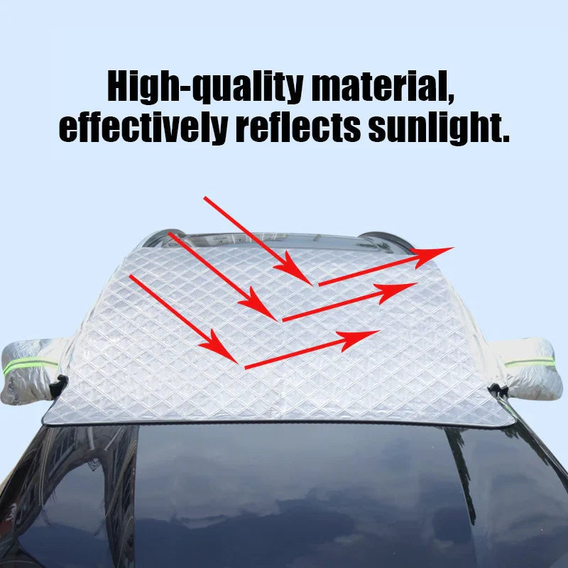 FrostGuard Ultra All-Season Windshield Cover With Three-Window Layout