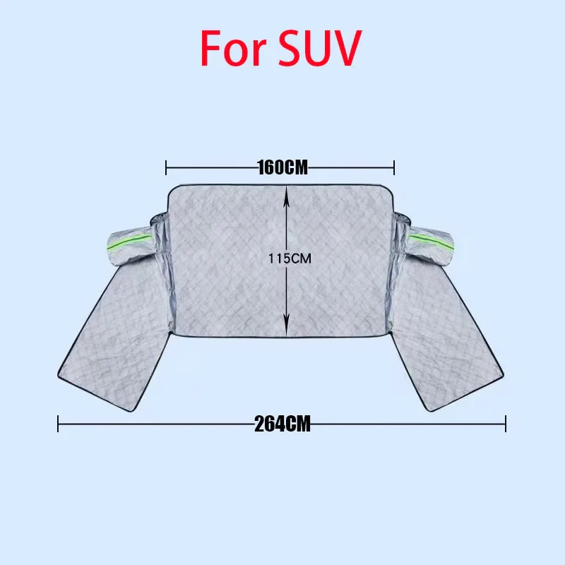 FrostGuard Ultra All-Season Windshield Cover With Three-Window Layout