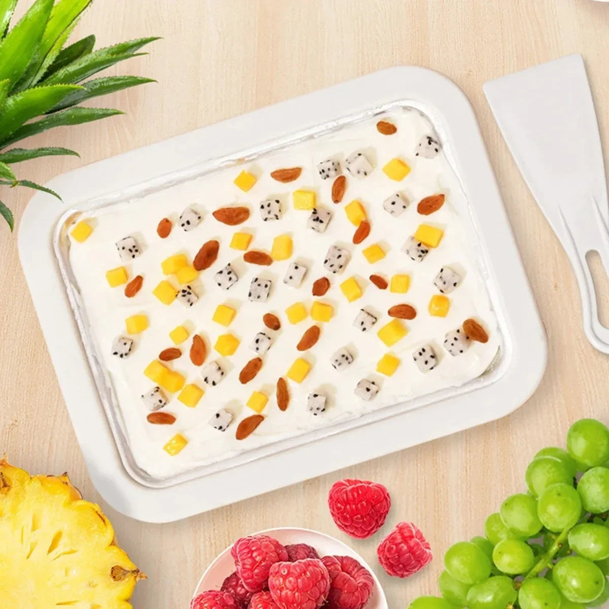 Frozen Dessert Maker Pan For Homemade Gelato And Ice Cream Large Size