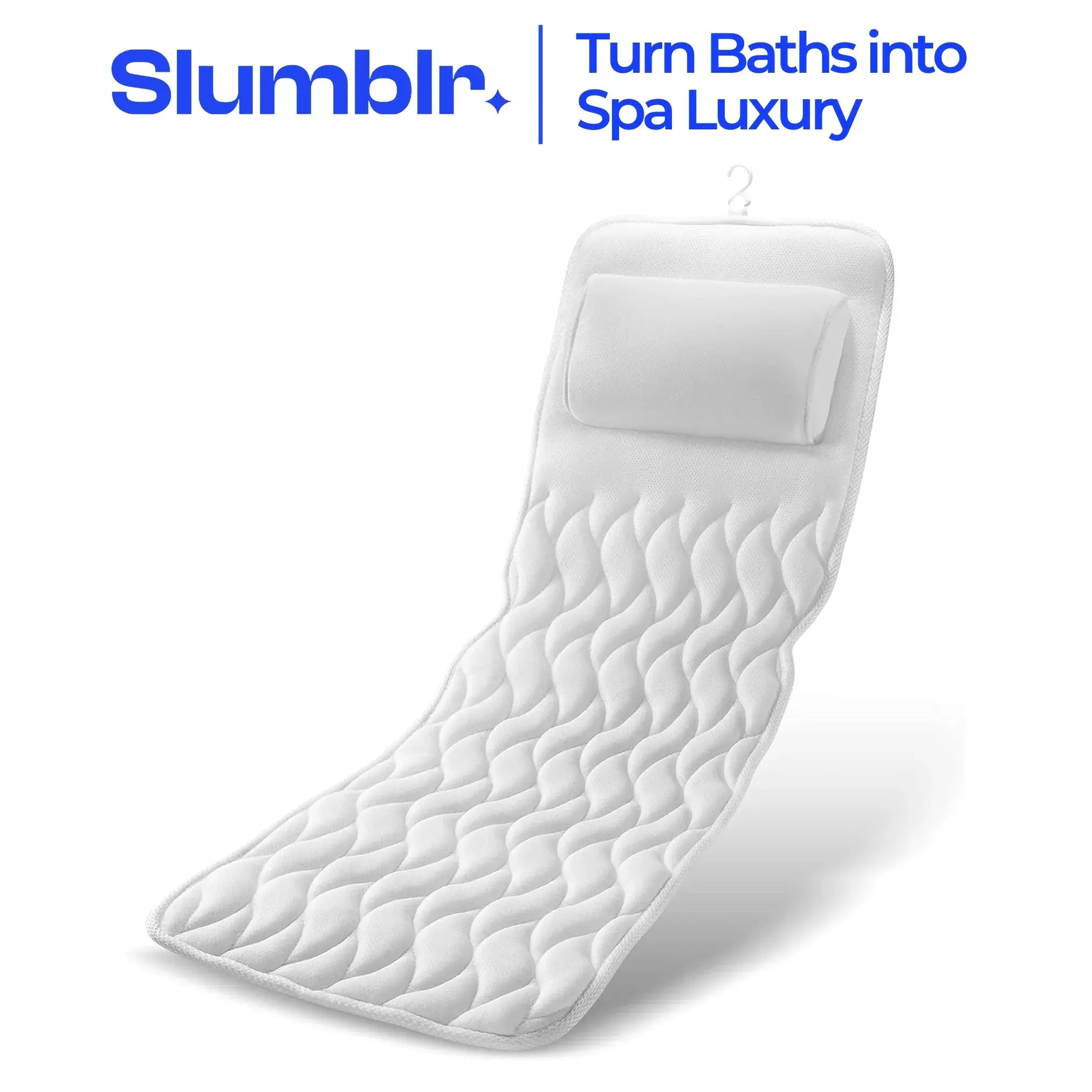 Relaxing Tub Bath Pillow With Non-Slip Backing For Breathable Comfort