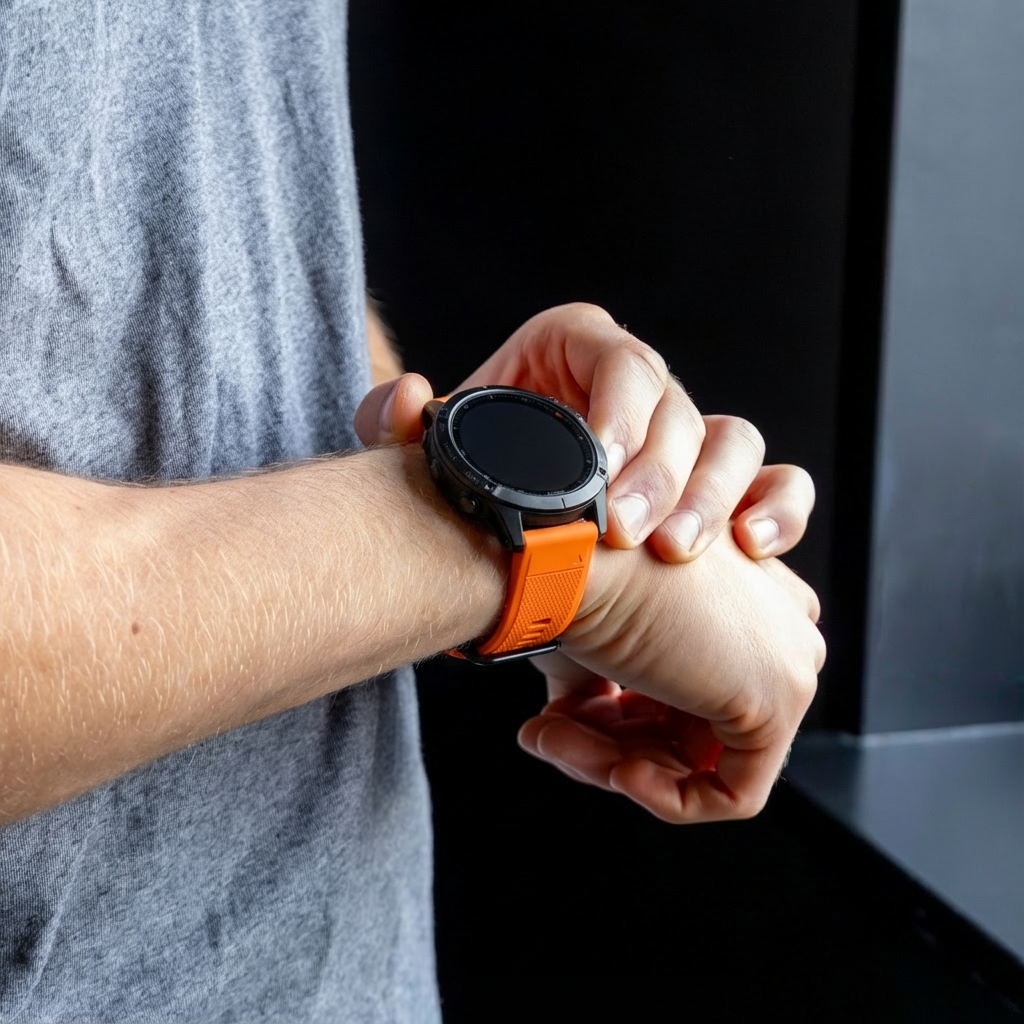 Garmin Fenix 7 Orange Silicone Replacement Wrist Band