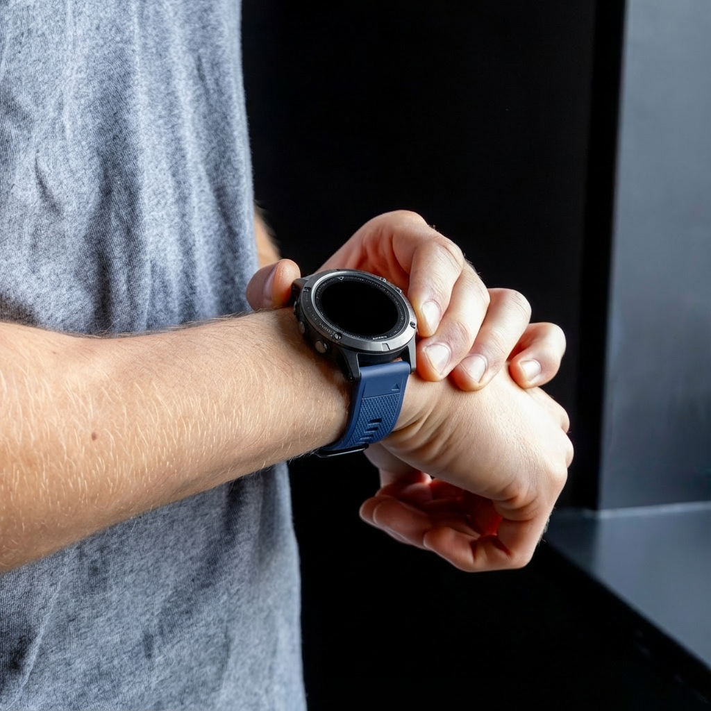 Dark Blue Silicone Band for Garmin Fenix 5 Plus and Fenix 6 Pro
