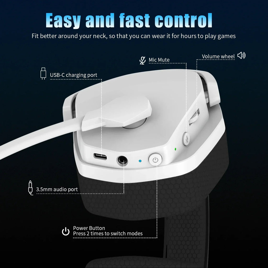 Gaming Headset For Wireless Gaming And Noise Reduction Built In Microphone