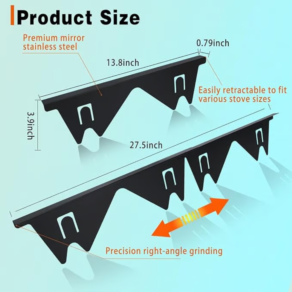GapLock Adjustable Stainless Steel Gap Cover For Stovetop
