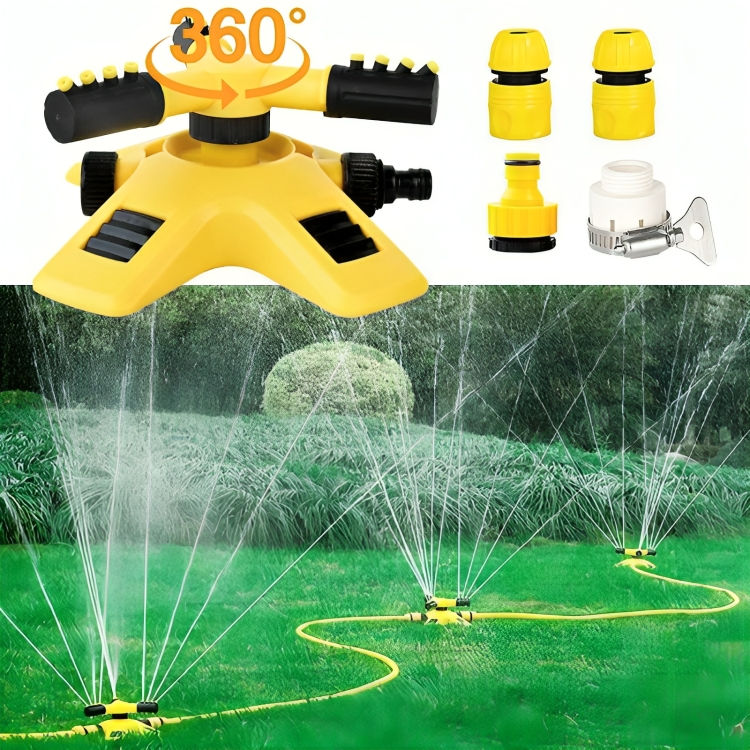 Garden Essentials Rotating Lawn Sprinkler With Adjustable Nozzles And 360 Degree Coverage