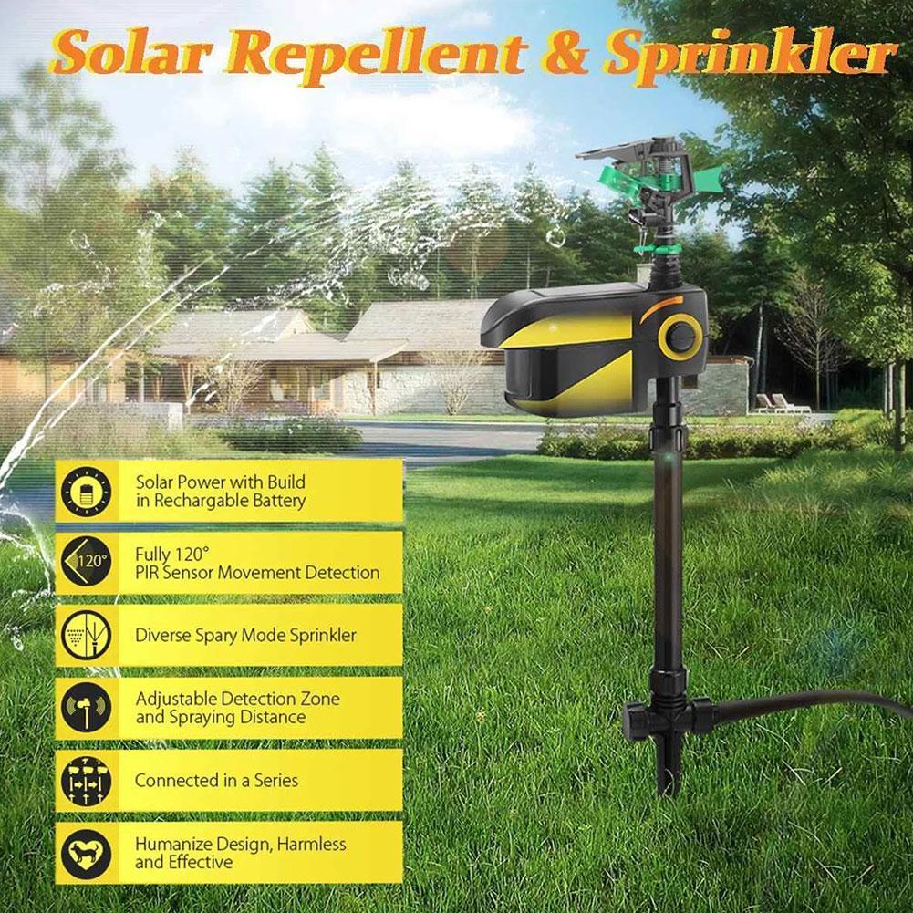 Garden Guardian Motion Activated Deterrent Sprinkler With Solar Power