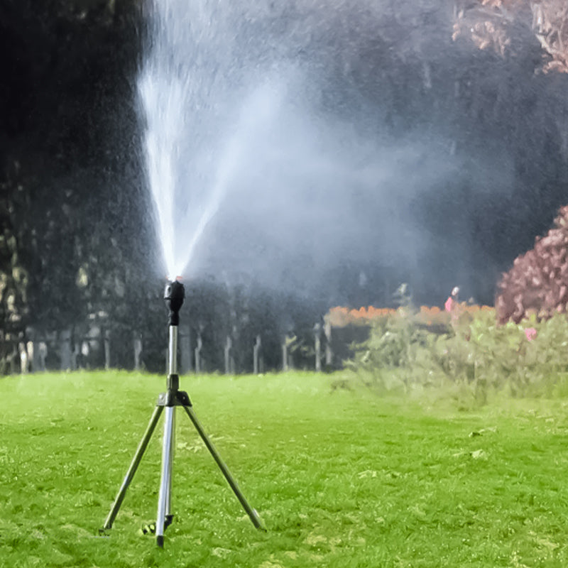 Garden Sprinkler System: Tripod Sprinkler With 360 Degree Rotation, Adjustable