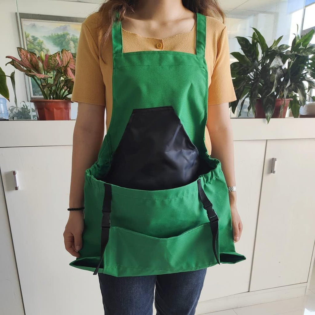Waterproof Oxford Gardening Apron With Pockets And Adjustable Fit For Women