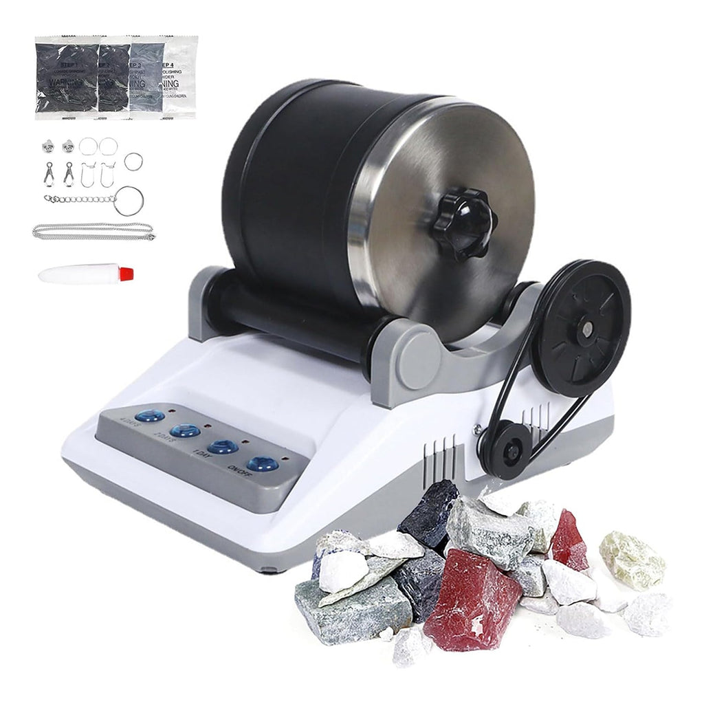 GemMaster Rock Tumbling Kit With Quiet Operation And Leakproof Design