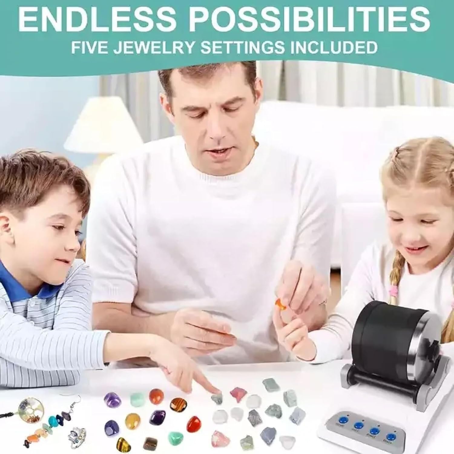 GemMaster Rock Tumbling Kit With Quiet Operation And Leakproof Design