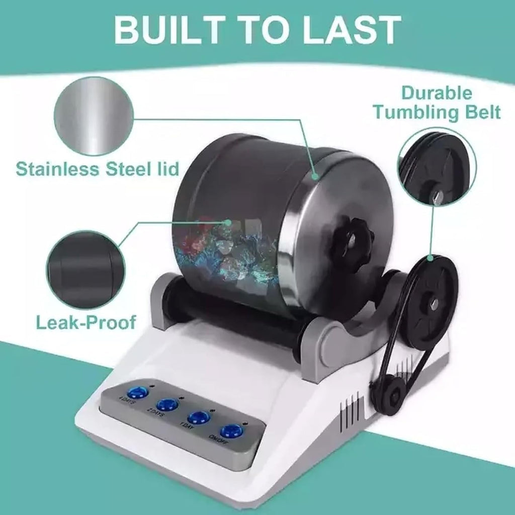 GemMaster Rock Tumbling Kit With Quiet Operation And Leakproof Design